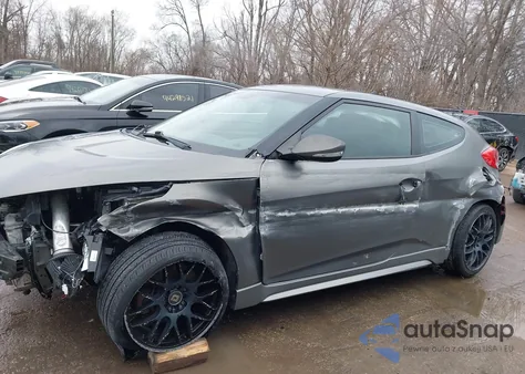 2013 Hyundai Veloster Turbo W/Black из США, поврежденный, VIN KMHTC6AE8DU111777